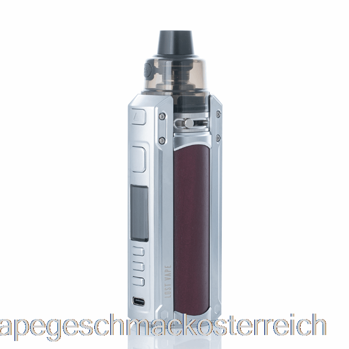 Lost Vape Ursa Quest 100 W Pod Mod Kit Edelstahl / Purple Heart Wood Vape Geschmack